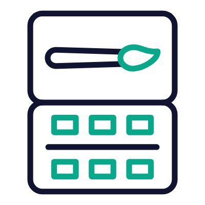 Watercolors, Animated Icon, Outline