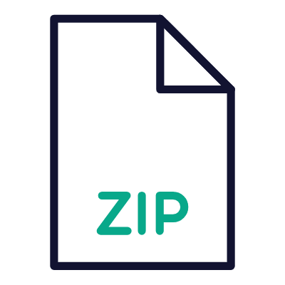 File ZIP, Animated Icon, Outline
