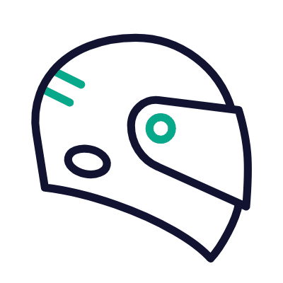 Motorbike, Animated Icon, Outline