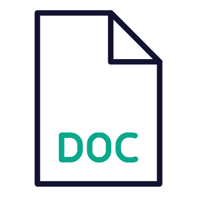 File DOC, Animated Icon, Outline