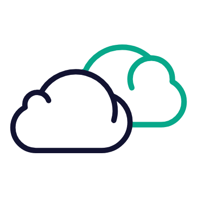 Clouds, Animated Icon, Outline