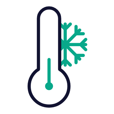 Cold Temperature, Animated Icon, Outline