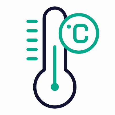 Celsius Temperature, Animated Icon, Outline