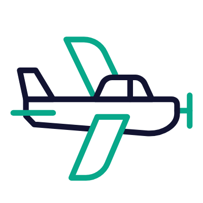 Plane, Animated Icon, Outline
