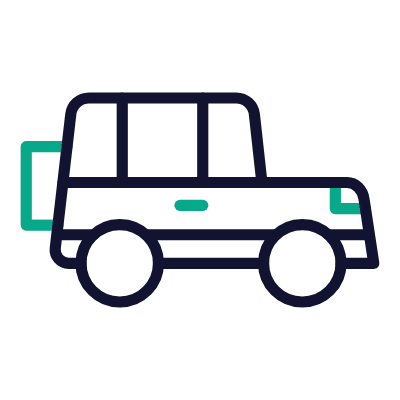 Jeep, Animated Icon, Outline