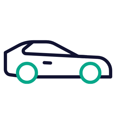 Sport Car, Animated Icon, Outline