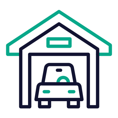 Garage, Animated Icon, Outline
