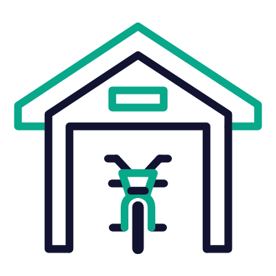 Garage, Animated Icon, Outline