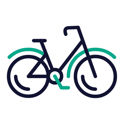 City Bike, Animated Icon, Outline