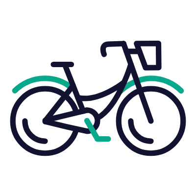 Bicycle Basket, Animated Icon, Outline