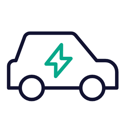 Electric Car, Animated Icon, Outline