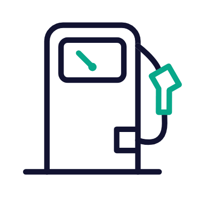 Gas Station, Animated Icon, Outline