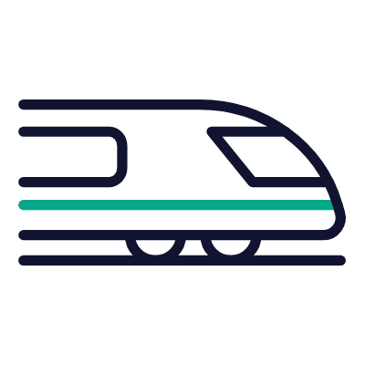 Bullet Train, Animated Icon, Outline