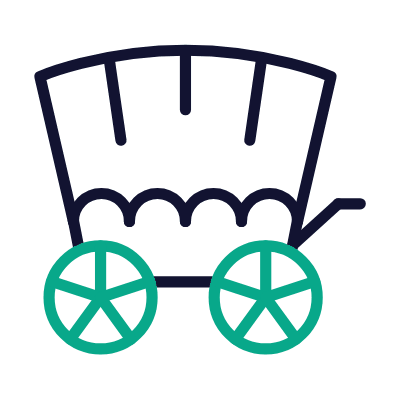Carriage, Animated Icon, Outline