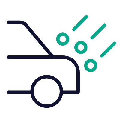 Car Hail, Animated Icon, Outline