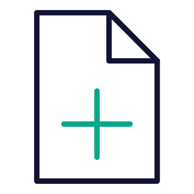 File Plus, Animated Icon, Outline