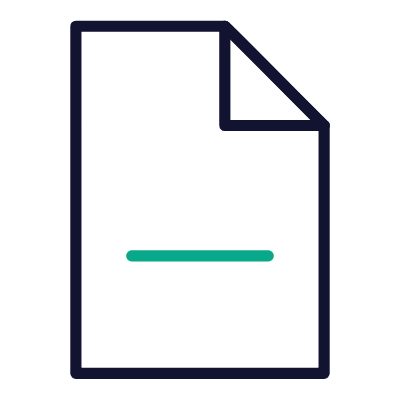 File Minus, Animated Icon, Outline