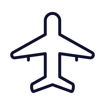 Airplane, Animated Icon, Outline