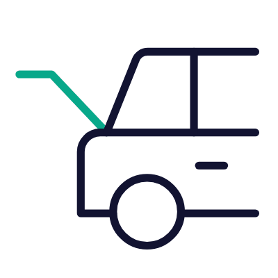 Car Boot, Animated Icon, Outline