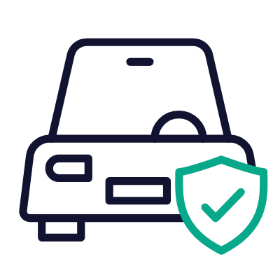 Car Shield Check, Animated Icon, Outline