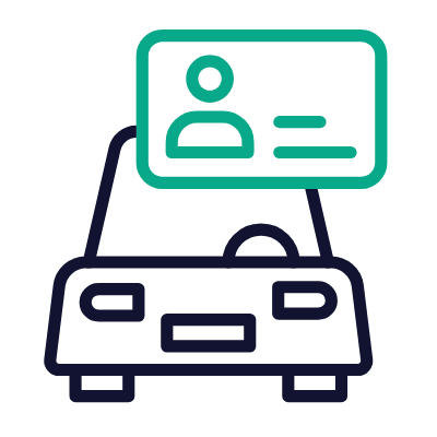 Driver License, Animated Icon, Outline