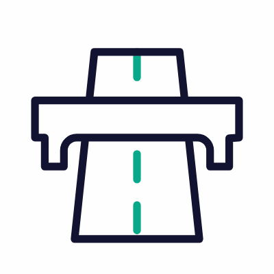 Highway, Animated Icon, Outline