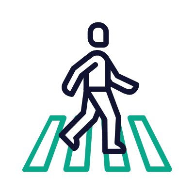 Crosswalk, Animated Icon, Outline