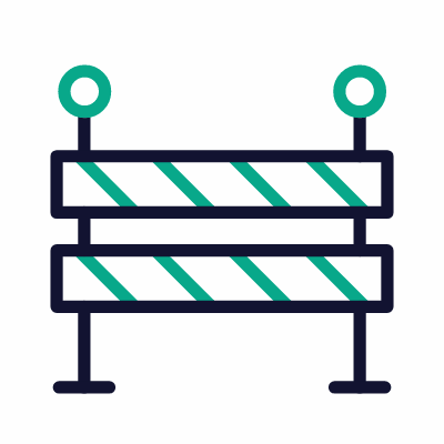 Road Barrier, Animated Icon, Outline