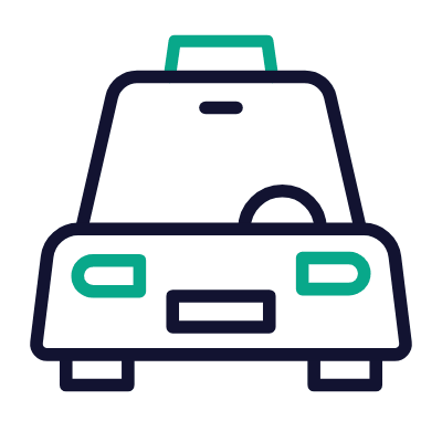 Taxi, Animated Icon, Outline