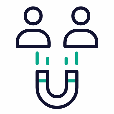 Avatars Magnet, Animated Icon, Outline