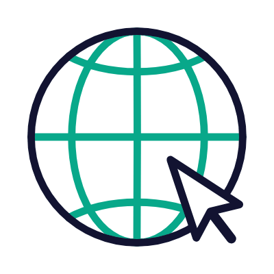 Globe Internet, Animated Icon, Outline