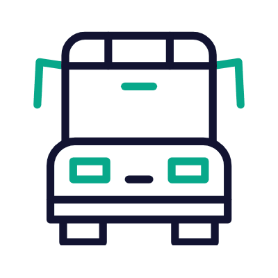 Bus, Animated Icon, Outline