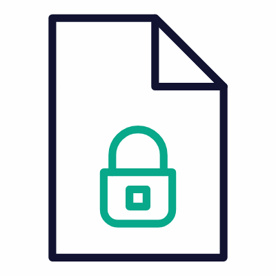 Document Lock, Animated Icon, Outline