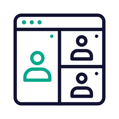 Video Conference, Animated Icon, Outline