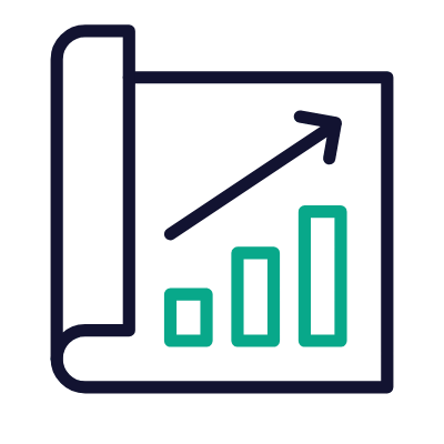 Project Bar Chart, Animated Icon, Outline