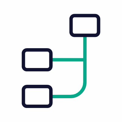 Organization Chart, Animated Icon, Outline