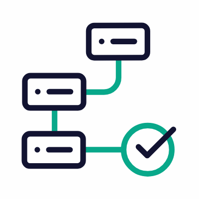 Project Diagram, Animated Icon, Outline
