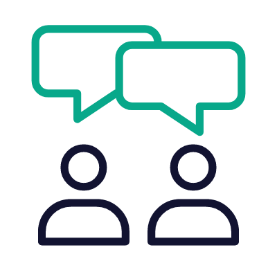 Avatars Chatting, Animated Icon, Outline