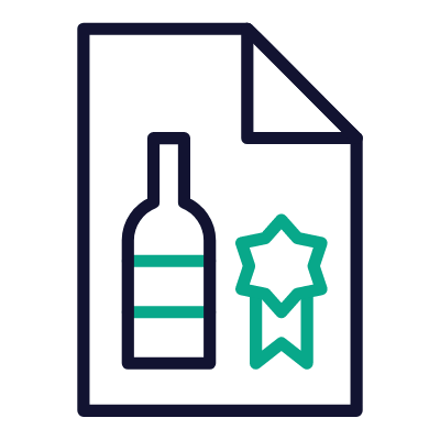 File Liquor License, Animated Icon, Outline