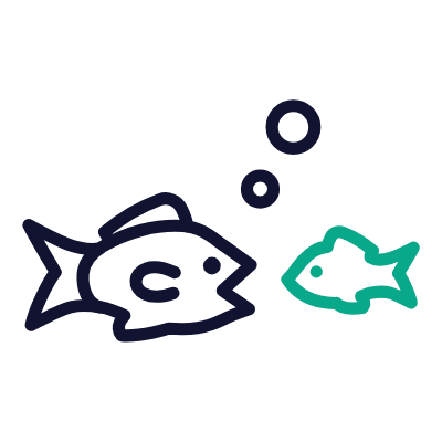 Big Fish, Animated Icon, Outline