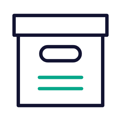 Storage Box, Animated Icon, Outline